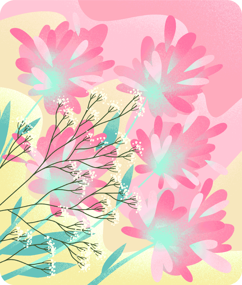Soft, delicate florals